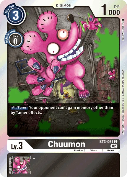 Chuumon &mdash; Digimon Card Game card