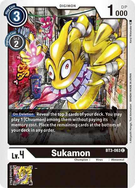 Sukamon &mdash; Digimon Card Game card