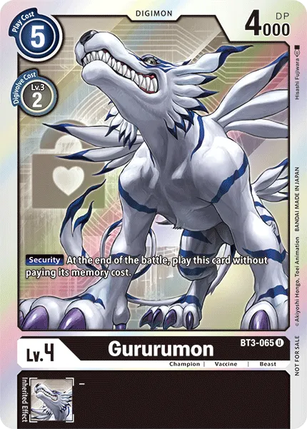 Gururumon &mdash; Digimon Card Game card