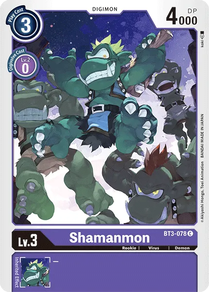 Shamanmon &mdash; Digimon Card Game card