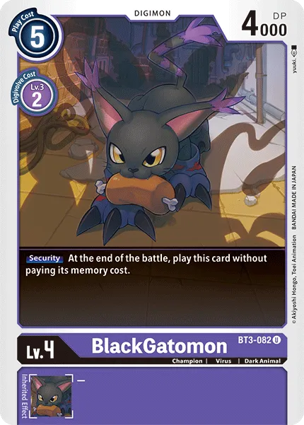 BlackGatomon &mdash; Digimon Card Game card