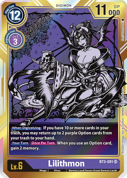 Lilithmon &mdash; Digimon Card Game card