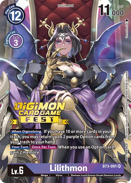 Lilithmon &mdash; Digimon Card Game card