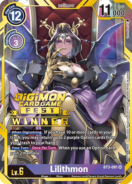 Lilithmon &mdash; Digimon Card Game card