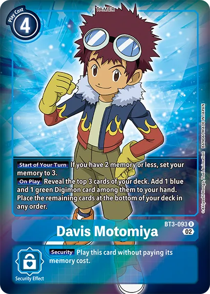 Davis Motomiya &mdash; Digimon Card Game card