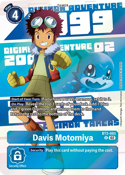 Davis Motomiya &mdash; Digimon Card Game card