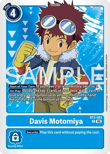 Davis Motomiya &mdash; Digimon Card Game card