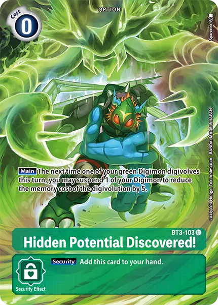 Hidden Potential Discovered! &mdash; Digimon Card Game card