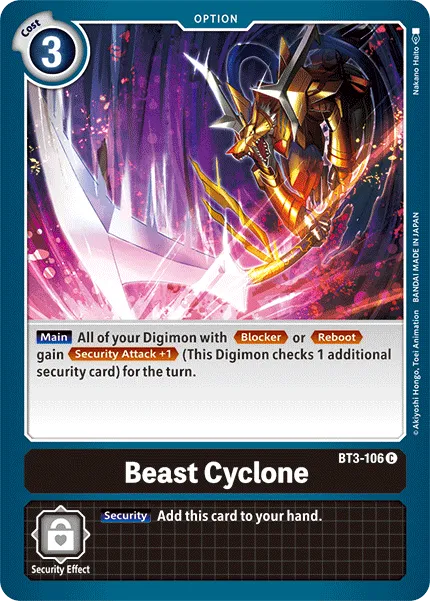 Beast Cyclone &mdash; Digimon Card Game card