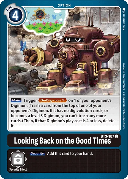 Looking Back on the Good Times &mdash; Digimon Card Game card