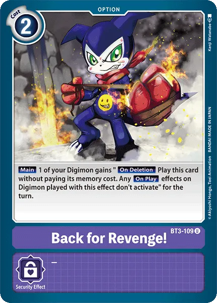 Back for Revenge! &mdash; Digimon Card Game card