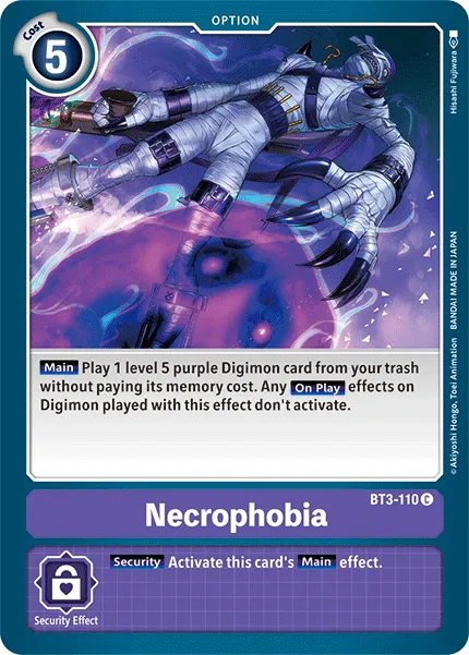 Necrophobia &mdash; Digimon Card Game card