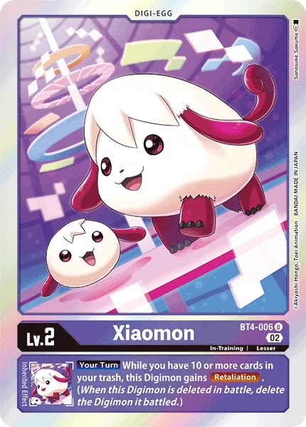 Xiaomon &mdash; Digimon Card Game card