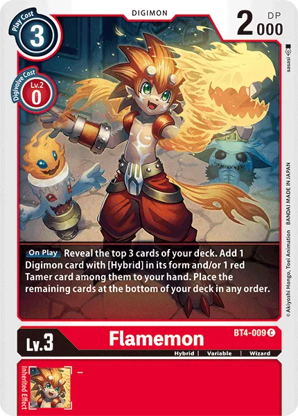 Flamemon &mdash; Digimon Card Game card