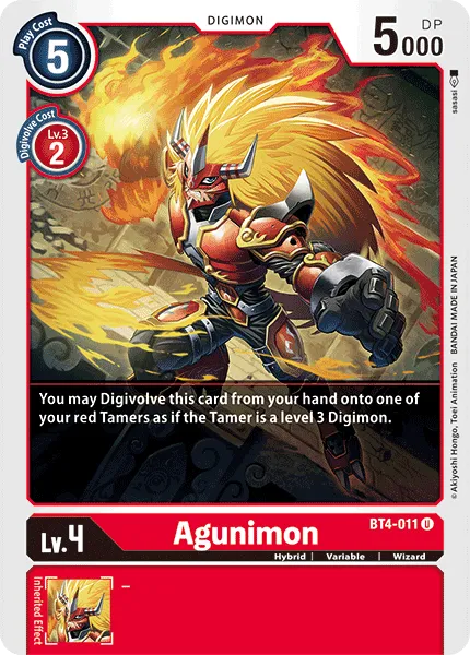 Agunimon &mdash; Digimon Card Game card