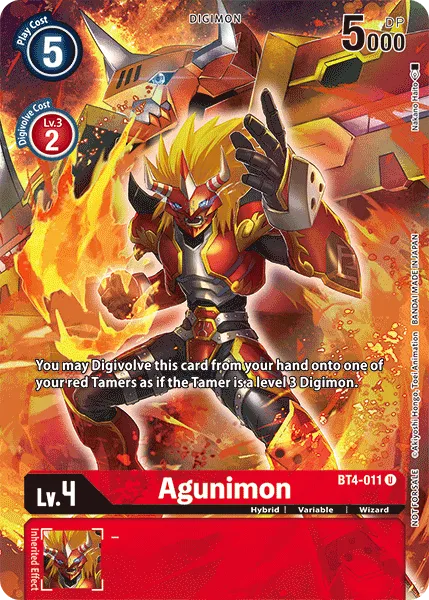 Agunimon &mdash; Digimon Card Game card