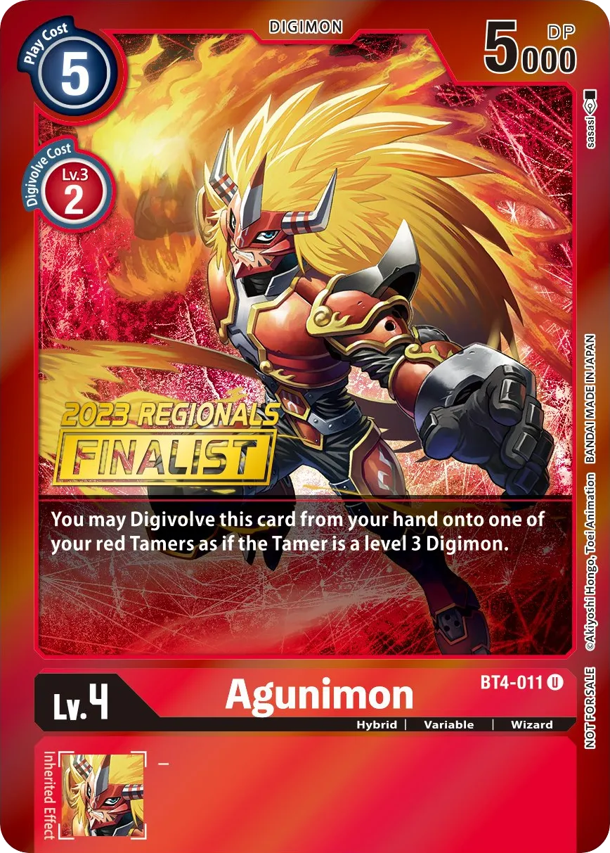 Agunimon &mdash; Digimon Card Game card