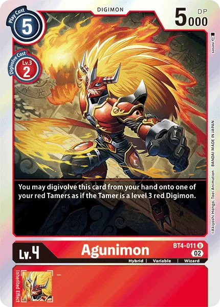Agunimon &mdash; Digimon Card Game card