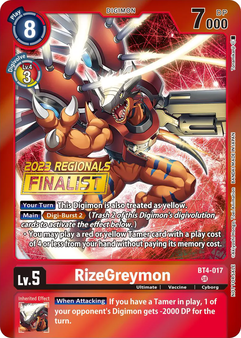 RizeGreymon &mdash; Digimon Card Game card