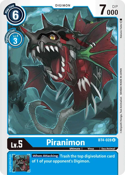 Piranimon &mdash; Digimon Card Game card