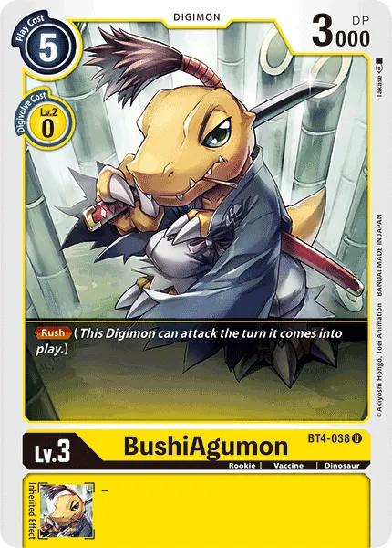 BushiAgumon &mdash; Digimon Card Game card