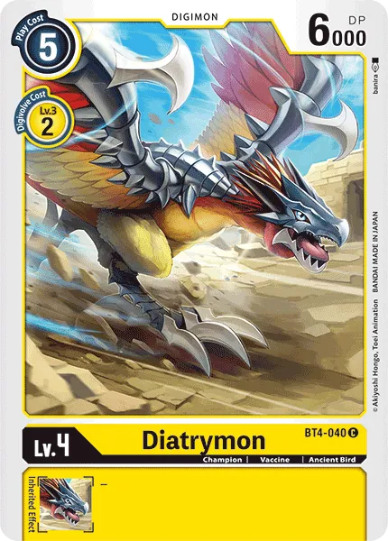 Diatrymon &mdash; Digimon Card Game card
