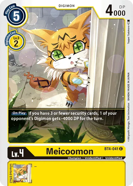 Meicoomon &mdash; Digimon Card Game card