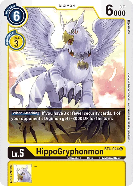 HippoGryphonmon &mdash; Digimon Card Game card