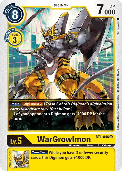 WarGrowlmon &mdash; Digimon Card Game card