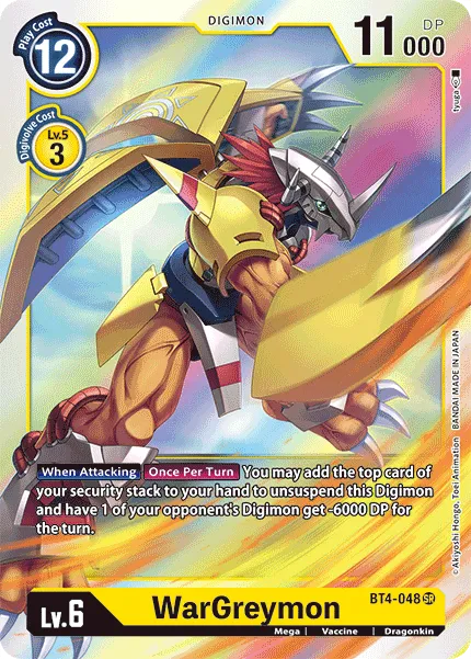 WarGreymon &mdash; Digimon Card Game card