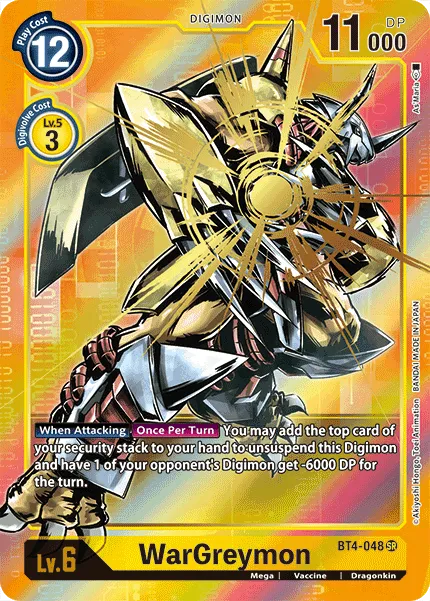 WarGreymon &mdash; Digimon Card Game card