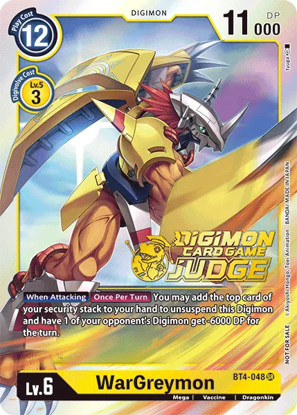 WarGreymon &mdash; Digimon Card Game card