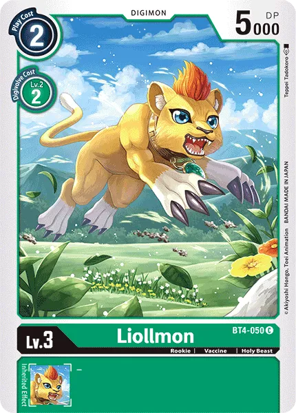 Liollmon &mdash; Digimon Card Game card