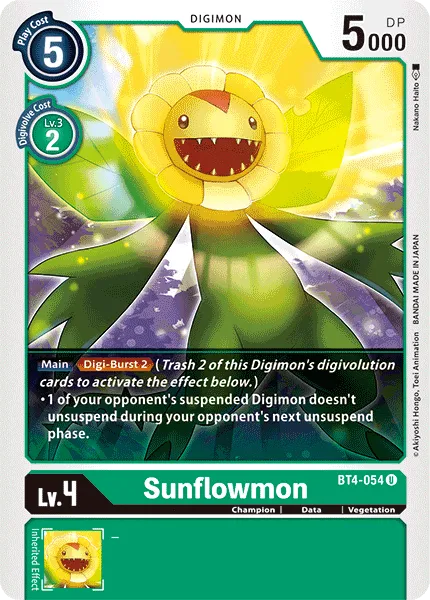 Sunflowmon &mdash; Digimon Card Game card
