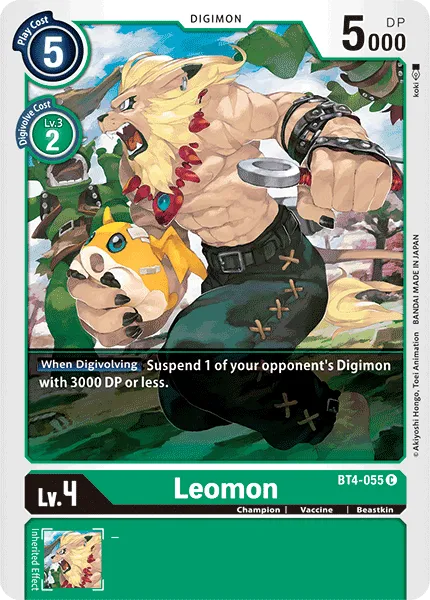 Leomon &mdash; Digimon Card Game card