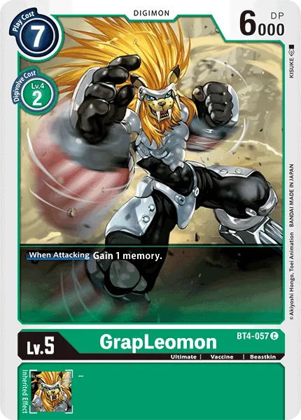 GrapLeomon &mdash; Digimon Card Game card
