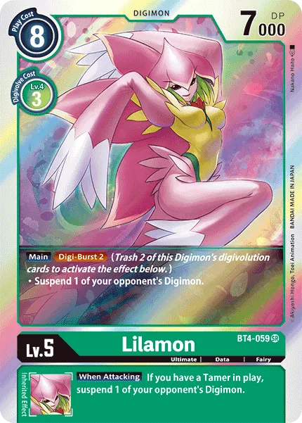 Lilamon &mdash; Digimon Card Game card