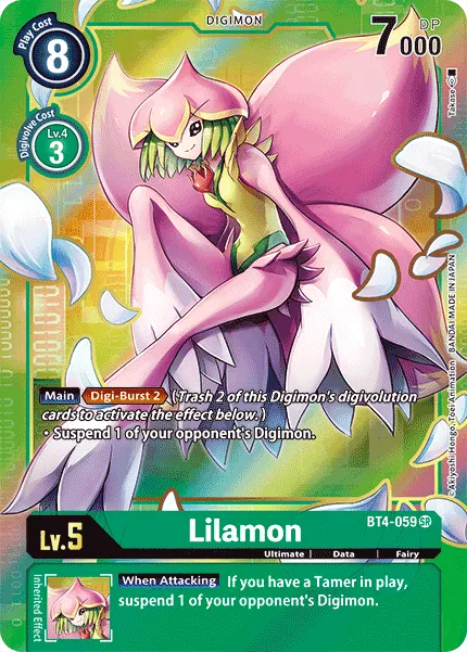 Lilamon &mdash; Digimon Card Game card