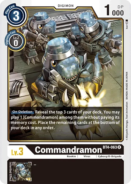 Commandramon &mdash; Digimon Card Game card