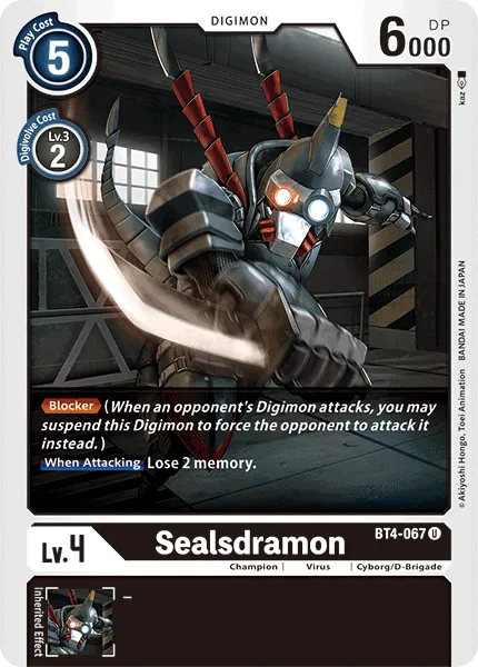 Sealsdramon &mdash; Digimon Card Game card