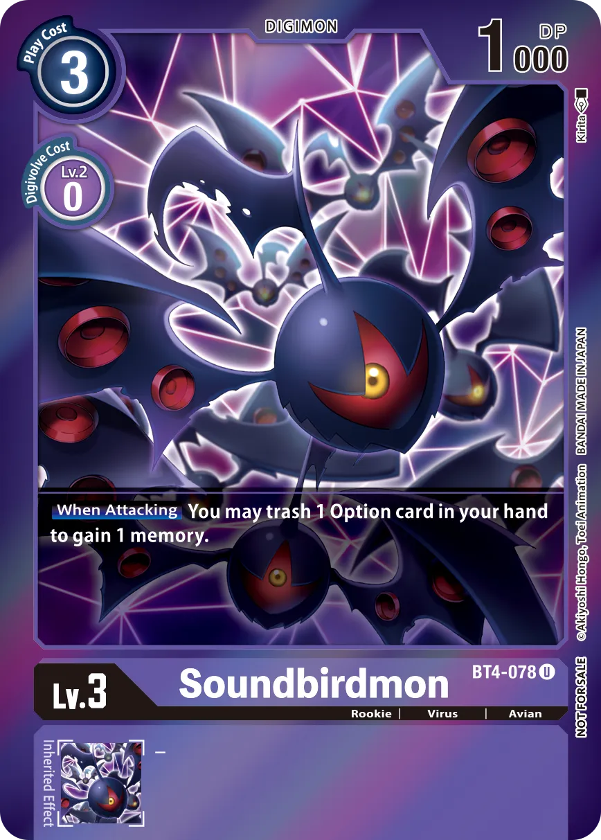 Soundbirdmon &mdash; Digimon Card Game card