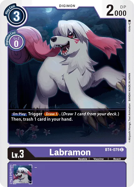 Labramon &mdash; Digimon Card Game card
