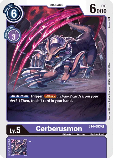 Cerberusmon &mdash; Digimon Card Game card