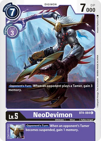 NeoDevimon &mdash; Digimon Card Game card