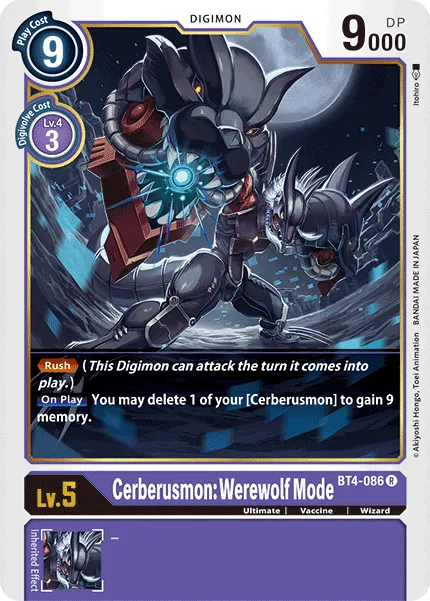 Cerberusmon: Werewolf Mode &mdash; Digimon Card Game card