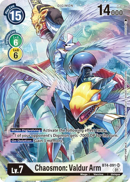 Chaosmon: Valdur Arm &mdash; Digimon Card Game card