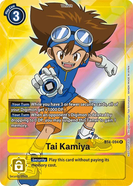 Tai Kamiya &mdash; Digimon Card Game card