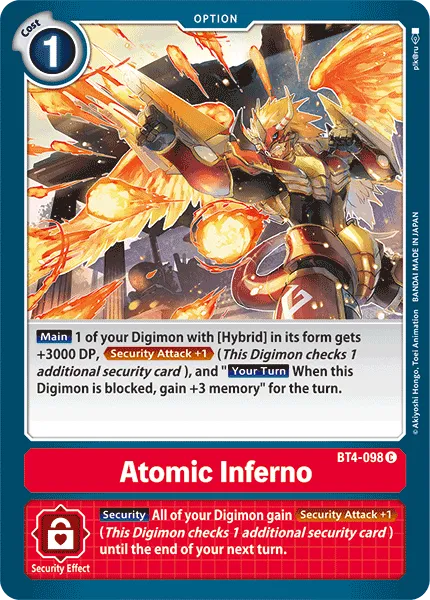 Atomic Inferno &mdash; Digimon Card Game card