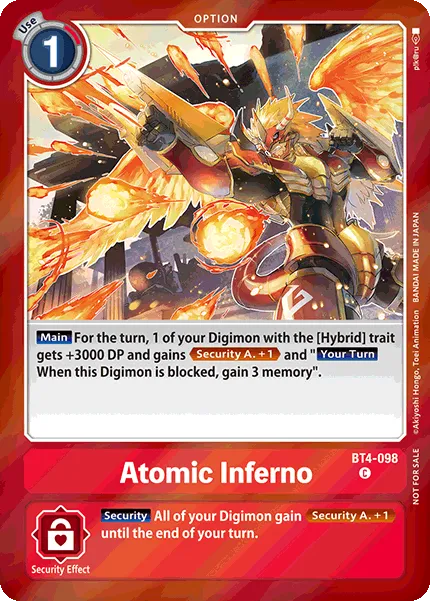 Atomic Inferno &mdash; Digimon Card Game card