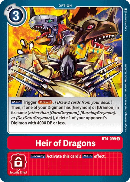Heir of Dragons &mdash; Digimon Card Game card